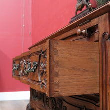 Load image into Gallery viewer, x SOLD Antique French Writing Bureau with Shaped Drawer Fronts Brass Handles Internal Drawers and Scroll Feet. B12738

