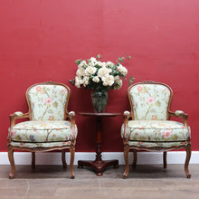 Load image into Gallery viewer, Pair of Vintage European Walnut Louis XV Style Bergère Armchairs. B13116
