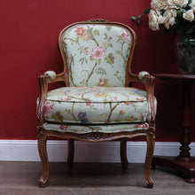 Load image into Gallery viewer, Pair of Vintage European Walnut Louis XV Style Bergère Armchairs. B13116
