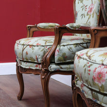 Load image into Gallery viewer, Pair of Vintage European Walnut Louis XV Style Bergère Armchairs. B13116
