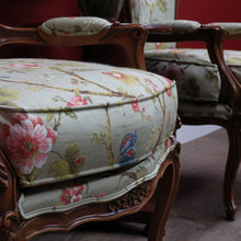 Load image into Gallery viewer, Pair of Vintage European Walnut Louis XV Style Bergère Armchairs. B13116
