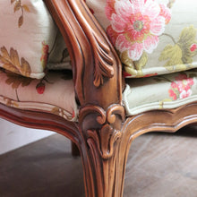 Load image into Gallery viewer, Pair of Vintage European Walnut Louis XV Style Bergère Armchairs. B13116
