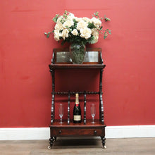 Load image into Gallery viewer, Antique English Rosewood Canterbury, Music Cabinet with Mirror Backboard. B12330

