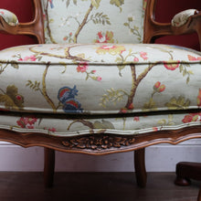 Load image into Gallery viewer, Pair of Vintage European Walnut Louis XV Style Bergère Armchairs. B13116
