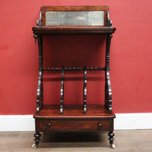 Load image into Gallery viewer, Antique English Rosewood Canterbury, Music Cabinet with Mirror Backboard. B12330
