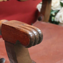 Load image into Gallery viewer, Vintage Italian Savonarola Style Leather Seat Chair with Carved Coat of Arms. B13098
