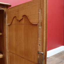 Load image into Gallery viewer, x SOLD Antique French Oak Two Door Cabinet with Carved Detail Brass Escutcheons Narrow Depth and Key. B12855
