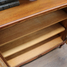 Load image into Gallery viewer, x SOLD Antique French Oak Two Door Cabinet with Carved Detail Brass Escutcheons Narrow Depth and Key. B12855
