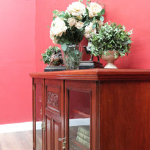Load image into Gallery viewer, Antique English Walnut Three Door Sideboard or Display Cabinet, Bookcase circa 1915. B13101
