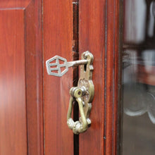 Load image into Gallery viewer, Antique English Walnut Three Door Sideboard or Display Cabinet, Bookcase circa 1915. B13101

