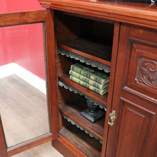 Load image into Gallery viewer, Antique English Walnut Three Door Sideboard or Display Cabinet, Bookcase circa 1915. B13101
