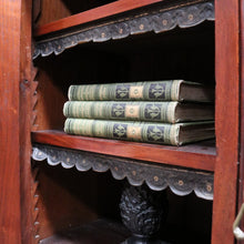 Load image into Gallery viewer, Antique English Walnut Three Door Sideboard or Display Cabinet, Bookcase circa 1915. B13101
