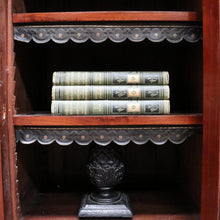 Load image into Gallery viewer, Antique English Walnut Three Door Sideboard or Display Cabinet, Bookcase circa 1915. B13101
