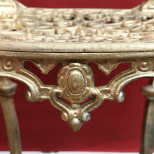 Load image into Gallery viewer, Vintage Italian Gilt Cast Metal Dressing Table Chair or Hall Chair. B13071
