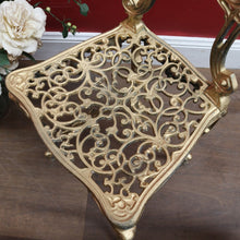 Load image into Gallery viewer, Vintage Italian Gilt Cast Metal Dressing Table Chair or Hall Chair. B13071
