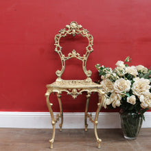 Load image into Gallery viewer, Vintage Italian Gilt Cast Metal Dressing Table Chair or Hall Chair. B13072
