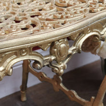 Load image into Gallery viewer, Vintage Italian Gilt Cast Metal Dressing Table Chair or Hall Chair. B13072
