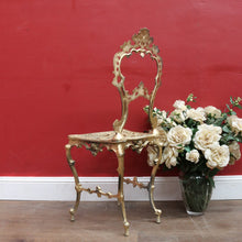 Load image into Gallery viewer, Vintage Italian Gilt Cast Metal Dressing Table Chair or Hall Chair. B13072
