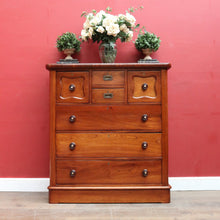 Load image into Gallery viewer, Antique Australian Cedar Chest of Drawers with Mother of Pearl Handles. B13094

