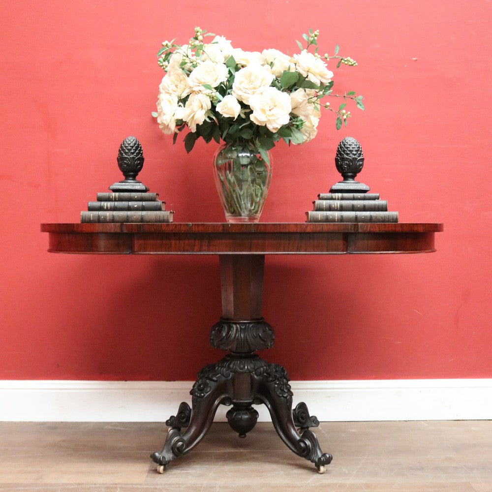 Antique French Rosewood D-end Lamp Table or Centre / Sofa / Side Table. B12436