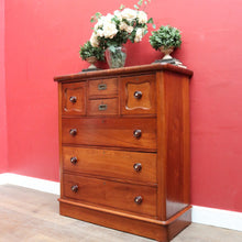 Load image into Gallery viewer, Antique Australian Cedar Chest of Drawers with Mother of Pearl Handles. B13094
