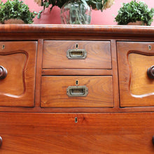 Load image into Gallery viewer, Antique Australian Cedar Chest of Drawers with Mother of Pearl Handles. B13094

