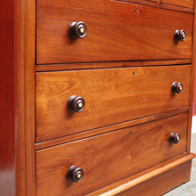 Load image into Gallery viewer, Antique Australian Cedar Chest of Drawers with Mother of Pearl Handles. B13094
