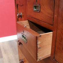 Load image into Gallery viewer, Antique Australian Cedar Chest of Drawers with Mother of Pearl Handles. B13094
