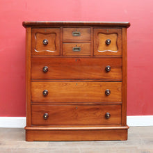 Load image into Gallery viewer, Antique Australian Cedar Chest of Drawers with Mother of Pearl Handles. B13094
