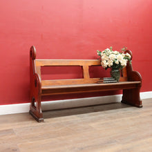 Load image into Gallery viewer, Antique Australian Mahogany Church Pew Hall or Verandah Bench Seat. B13118
