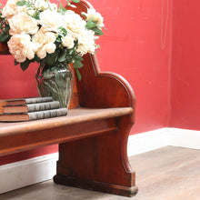 Load image into Gallery viewer, Antique Australian Mahogany Church Pew Hall or Verandah Bench Seat. B13118
