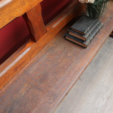 Load image into Gallery viewer, Antique Australian Mahogany Church Pew Hall or Verandah Bench Seat. B13118
