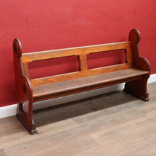 Load image into Gallery viewer, Antique Australian Mahogany Church Pew Hall or Verandah Bench Seat. B13118
