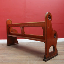 Load image into Gallery viewer, Antique Australian Mahogany Church Pew Hall or Verandah Bench Seat. B13118
