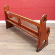 Load image into Gallery viewer, Antique Australian Mahogany Church Pew Hall or Verandah Bench Seat. B13118
