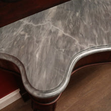 Load image into Gallery viewer, Antique English Mahogany Marble Top Console Table / Hall Table with Claw Feet. B12379
