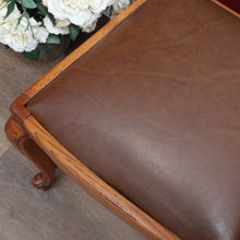 Load image into Gallery viewer, Antique French Hall or Office Chair with Turned H Stretcher Scroll Feet Ornate Splat Back and Padded Seat. B12814
