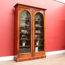 Load image into Gallery viewer, Antique Australian Cedar Glazed Two Door Bookcase or China Cabinet. B13107

