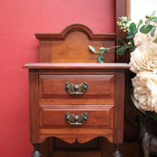 Load image into Gallery viewer, Antique English Dressing Table with Shield Shaped Mirror and Storage. B12363
