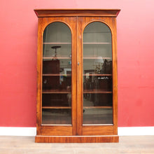Load image into Gallery viewer, Antique Australian Cedar Glazed Two Door Bookcase or China Cabinet. B13107
