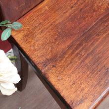 Load image into Gallery viewer, Antique Australian Cedar Hall Chair with Carved Gothic / Church Architectural Back. B13097
