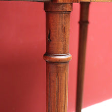 Load image into Gallery viewer, x SOLD Antique French Country Farmhouse Hall Table with Cross Stretcher Base Reeded Legs and Decorative Carved Motif. B12714
