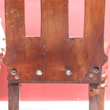 Load image into Gallery viewer, Antique Australian Cedar Hall Chair with Carved Gothic / Church Architectural Back. B13097
