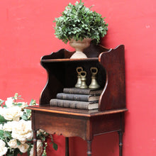 Load image into Gallery viewer, Antique English Oak Bedside Cabinet with Secret Compartment and Open Shelving. B13100

