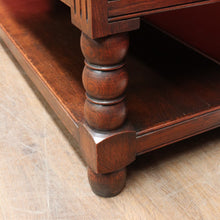 Load image into Gallery viewer, Antique French Two Door Oak Cabinet with Drawers Tier Base Carved Detail and Key. B12852
