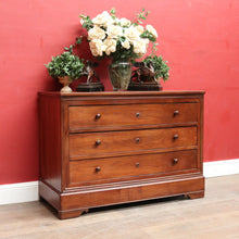 Load image into Gallery viewer, Antique French Cherrywood Louis Philippe Style Three Drawer Chest. B13104
