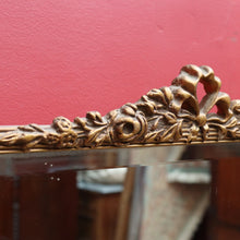 Load image into Gallery viewer, Antique Tri-fold Dressing Table Mirror, Bevelled Glass, Decorative Gilt Detail. B13099
