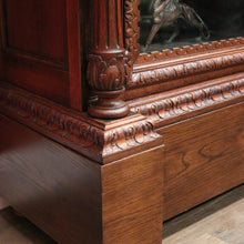 Load image into Gallery viewer, x SOLD Antique French Oak Bookcase, China Cabinet or Display Cupboard. Glass Doors. B12444
