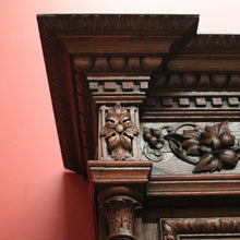 Load image into Gallery viewer, x SOLD Antique French Oak Bookcase, China Cabinet or Display Cupboard. Glass Doors. B12444
