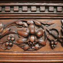 Load image into Gallery viewer, x SOLD Antique French Oak Bookcase, China Cabinet or Display Cupboard. Glass Doors. B12444

